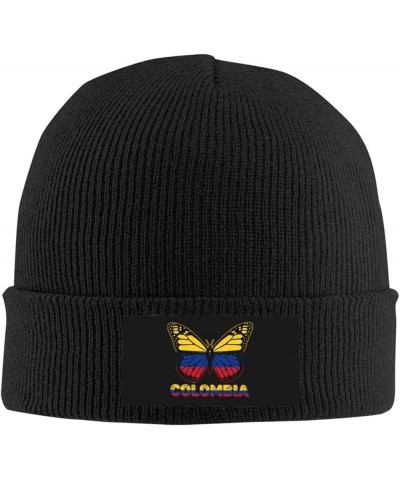 Butterfly Flag Knit Beanie Hat Winter Fall Headwear for Men Women Warm Stocking Skull-Cap Butterfly Colombia Flag $11.79 Skul...