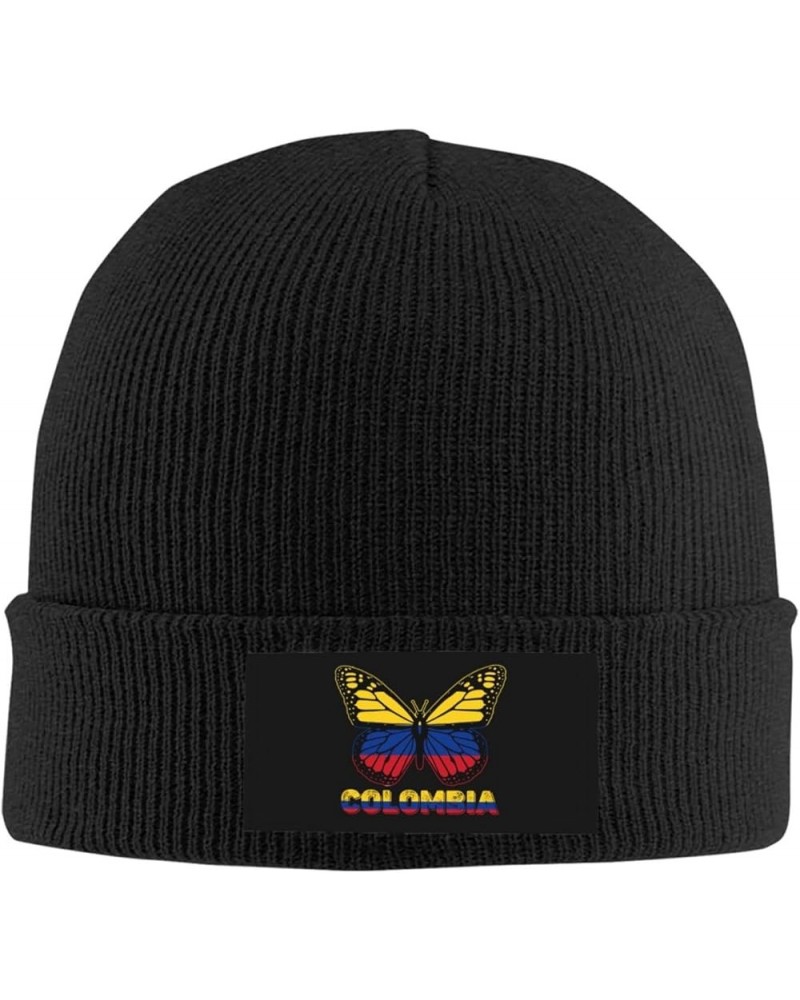 Butterfly Flag Knit Beanie Hat Winter Fall Headwear for Men Women Warm Stocking Skull-Cap Butterfly Colombia Flag $11.79 Skul...