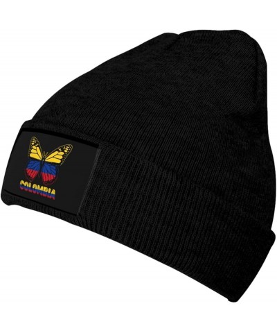 Butterfly Flag Knit Beanie Hat Winter Fall Headwear for Men Women Warm Stocking Skull-Cap Butterfly Colombia Flag $11.79 Skul...