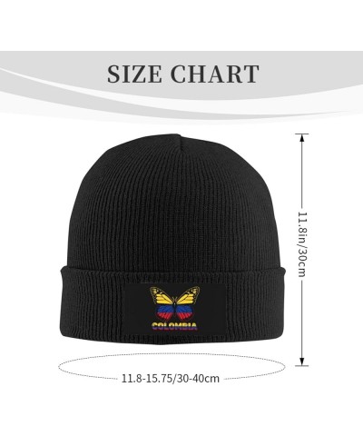 Butterfly Flag Knit Beanie Hat Winter Fall Headwear for Men Women Warm Stocking Skull-Cap Butterfly Colombia Flag $11.79 Skul...