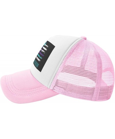 Suicide Prevention Awareness American USA Flag Mesh Baseball Cap Dad Trucker Flat Bill Brim Hat Pink $9.65 Baseball Caps