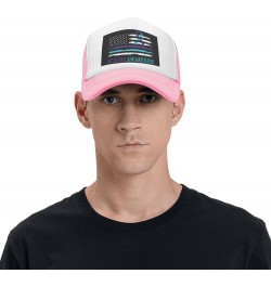 Suicide Prevention Awareness American USA Flag Mesh Baseball Cap Dad Trucker Flat Bill Brim Hat Pink $9.65 Baseball Caps