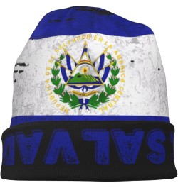 Skull El Flag Adult Men's Knit Hat, Winter Hats Warm Soft Skull Beanie Cap for Outdoor El Salvador Flag $10.44 Skullies & Bea...