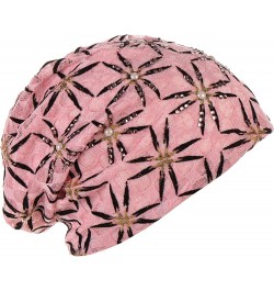 Womens Fashion Cap Pearl Pullover Cap Comfortable Multi Color Pile Cap Men Caps and Hats Pink $6.77 Sun Hats