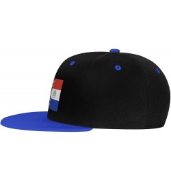 Torn Style American and Paraguay Flags Snapback Hat for Men Women Baseball Cap Trucker Flat Bill Hats Dad Caps Blue $12.36 Ba...