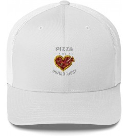 Good Mozzarella Cheese Heart Pizza is a Human Right Trucker Cap White $18.49 Baseball Caps