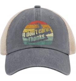 Hi I Don't Care Thanks Hats Funny Hat for Mens Women AllBlack Baseball Hats Sun Hat Cowgirl Hat Fishing Gray01 $9.88 Cowboy Hats