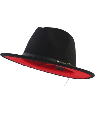 Fedora Hat Women's Patch Men's Panama Fedora Party Wedding Jazz Hat Khaki and Black $18.69 Fedoras