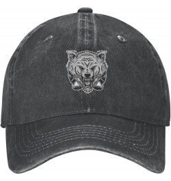 Angry Wolf Baseball Cap for Men Women Hats Cotton Trucker Caps Adjustable Dad Hat Black $9.38 Baseball Caps