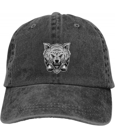 Angry Wolf Baseball Cap for Men Women Hats Cotton Trucker Caps Adjustable Dad Hat Black $9.38 Baseball Caps