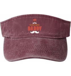 Handsome Daddy Sun Visor Hats for Women Men Sun Hat Vintage Golf Hat Adjustable Baseball Cap Red $11.39 Visors