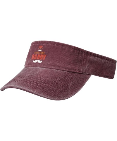 Handsome Daddy Sun Visor Hats for Women Men Sun Hat Vintage Golf Hat Adjustable Baseball Cap Red $11.39 Visors