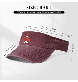 Handsome Daddy Sun Visor Hats for Women Men Sun Hat Vintage Golf Hat Adjustable Baseball Cap Red $11.39 Visors