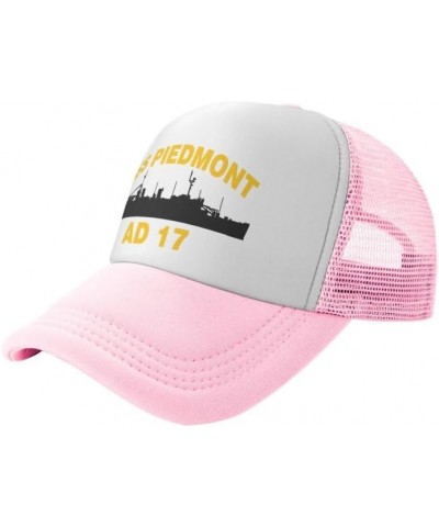 USS Piedmont AD 17 Flag-Trucker Hats Denim Hats Cowboy Knit hat Baseball Caps Fisherman's hat Pink $12.43 Baseball Caps