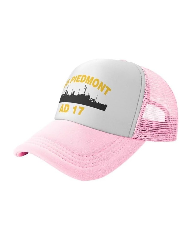 USS Piedmont AD 17 Flag-Trucker Hats Denim Hats Cowboy Knit hat Baseball Caps Fisherman's hat Pink $12.43 Baseball Caps