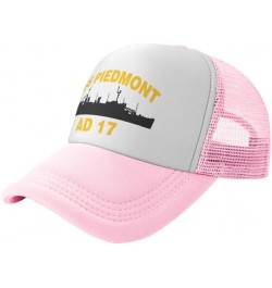 USS Piedmont AD 17 Flag-Trucker Hats Denim Hats Cowboy Knit hat Baseball Caps Fisherman's hat Pink $12.43 Baseball Caps