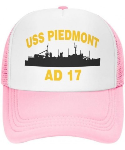 USS Piedmont AD 17 Flag-Trucker Hats Denim Hats Cowboy Knit hat Baseball Caps Fisherman's hat Pink $12.43 Baseball Caps