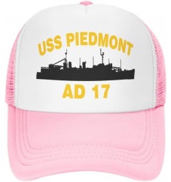 USS Piedmont AD 17 Flag-Trucker Hats Denim Hats Cowboy Knit hat Baseball Caps Fisherman's hat Pink $12.43 Baseball Caps