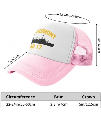 USS Piedmont AD 17 Flag-Trucker Hats Denim Hats Cowboy Knit hat Baseball Caps Fisherman's hat Pink $12.43 Baseball Caps