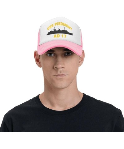 USS Piedmont AD 17 Flag-Trucker Hats Denim Hats Cowboy Knit hat Baseball Caps Fisherman's hat Pink $12.43 Baseball Caps