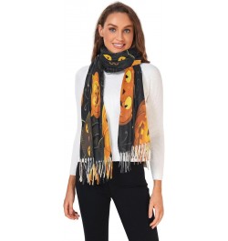 Pumpkin and Cute Cat Women's Wraps and Pashminas Large Soft Scarves for Evening Dress Wedding Winter Warm $15.36 Scarves