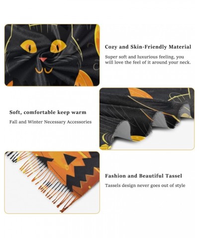 Pumpkin and Cute Cat Women's Wraps and Pashminas Large Soft Scarves for Evening Dress Wedding Winter Warm $15.36 Scarves