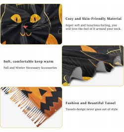 Pumpkin and Cute Cat Women's Wraps and Pashminas Large Soft Scarves for Evening Dress Wedding Winter Warm $15.36 Scarves