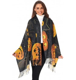 Pumpkin and Cute Cat Women's Wraps and Pashminas Large Soft Scarves for Evening Dress Wedding Winter Warm $15.36 Scarves