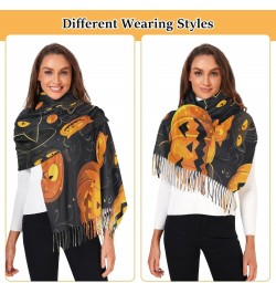 Pumpkin and Cute Cat Women's Wraps and Pashminas Large Soft Scarves for Evening Dress Wedding Winter Warm $15.36 Scarves