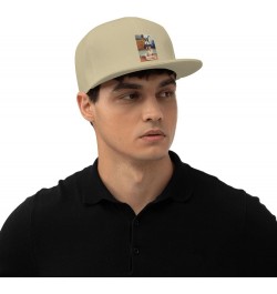 Cute Cat and Dog Baseball Cap for Men Women Snapback Hat Trucker Flat Bill Caps Sun Hat Natural $12.48 Baseball Caps