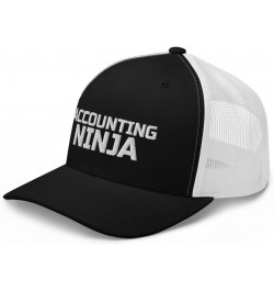 Accounting Ninja CPA Tax Season Accounting Trucker Cap Mesh Hat Adjustable Black/ White $17.91 Baseball Caps