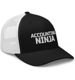 Accounting Ninja CPA Tax Season Accounting Trucker Cap Mesh Hat Adjustable Black/ White $17.91 Baseball Caps