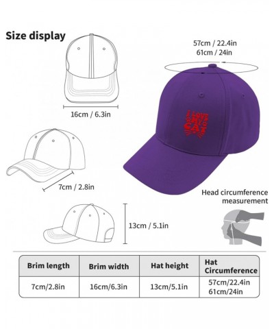 I Love My Cat Baseball Hat Vintage Dad Hats for Teen Embroidery Gift for Grandpa Outdoor Cap for Outdoor Purple $15.87 Baseba...