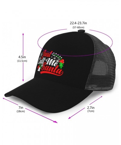 Just Call Me Santa Baseball Cap Men's Baseball Hat Women's Mesh Back Hat Trucker Hat Easy Dry Breathable Adjustable Hat $12.7...