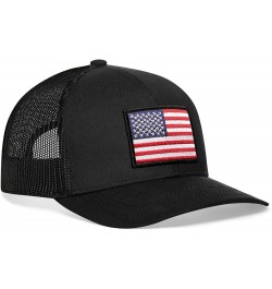 American Flag Hat, USA Trucker Hat for Men & Women, Adjustable Baseball Cap, Mesh Snapback, Durable Outdoor Hat Black America...