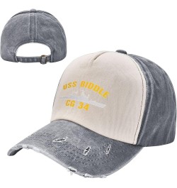 USS Biddle Cg 34 Unisex Vintage Cowboy Hat Baseball Cap Retro Sun Visor Outdoor Hat Gray $13.78 Cowboy Hats