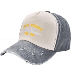 USS Biddle Cg 34 Unisex Vintage Cowboy Hat Baseball Cap Retro Sun Visor Outdoor Hat Gray $13.78 Cowboy Hats