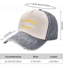 USS Biddle Cg 34 Unisex Vintage Cowboy Hat Baseball Cap Retro Sun Visor Outdoor Hat Gray $13.78 Cowboy Hats