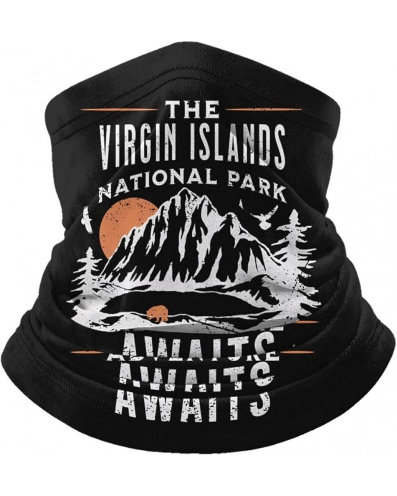 Virgin Islands National Park Neck Warmer Headwear Face Scarf Mask Balaclava Painting $10.19 Balaclavas