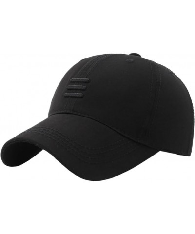 Cotton Baseball Cap for Men and Women, Black Dad Hat Casquette Snpback C4 $18.01 Baseball Caps