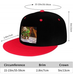 Cute Turtles Snapback Hat for Men Women Baseball Cap Trucker Flat Bill Hats Dad Caps Red $11.39 Baseball Caps