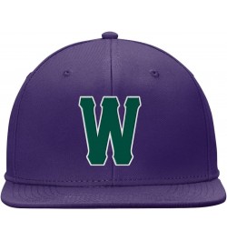 Custom Purple Green and White Stitched Hat for Men Women,Purple Hat Men Design Your Own,Custom Purple Design Your Own Logo Te...