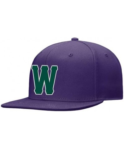 Custom Purple Green and White Stitched Hat for Men Women,Purple Hat Men Design Your Own,Custom Purple Design Your Own Logo Te...