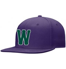 Custom Purple Green and White Stitched Hat for Men Women,Purple Hat Men Design Your Own,Custom Purple Design Your Own Logo Te...