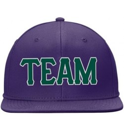 Custom Purple Green and White Stitched Hat for Men Women,Purple Hat Men Design Your Own,Custom Purple Design Your Own Logo Te...