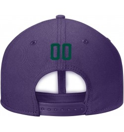 Custom Purple Green and White Stitched Hat for Men Women,Purple Hat Men Design Your Own,Custom Purple Design Your Own Logo Te...