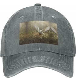 Grass and Dove Print Cotton Outdoor Baseball Cap Unisex Style Dad Hat for Adjustable Headwear Sports Hat Gray $13.69 Baseball...