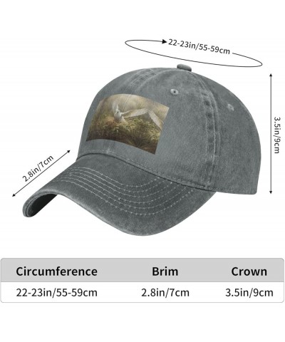 Grass and Dove Print Cotton Outdoor Baseball Cap Unisex Style Dad Hat for Adjustable Headwear Sports Hat Gray $13.69 Baseball...