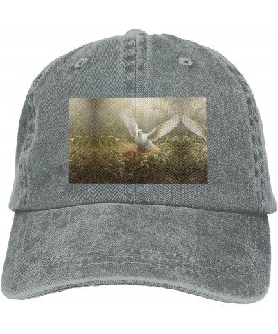 Grass and Dove Print Cotton Outdoor Baseball Cap Unisex Style Dad Hat for Adjustable Headwear Sports Hat Gray $13.69 Baseball...