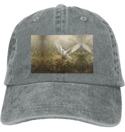 Grass and Dove Print Cotton Outdoor Baseball Cap Unisex Style Dad Hat for Adjustable Headwear Sports Hat Gray $13.69 Baseball...